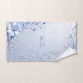 Ensemble de serviettes Fleurs Ornées Bleues avec P (Serviette à main)