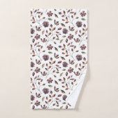 Ensemble de serviettes Floral Aquarelle Monogrammé (Serviette à main)
