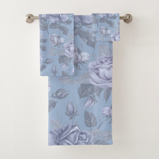   Ensemble de serviettes Floral Bleu Chambray (En situation)