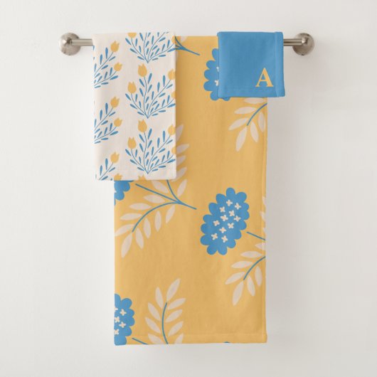 Ensemble de serviettes Floral Monogrammé (En situation)