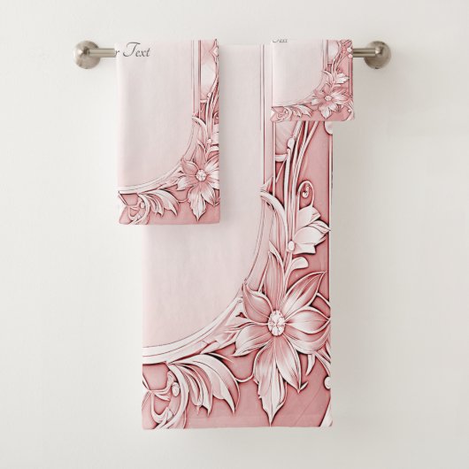 Ensemble de serviettes Floral Rose (En situation)