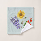 Ensemble de serviettes florales à fleurs sauvages  (Gant de toilette)
