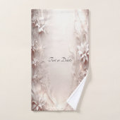 Ensemble de serviettes florales en ivoire blanc (Serviette à main)
