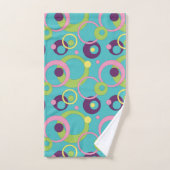 Ensemble de serviettes Funky Blue Circles (Serviette à main)