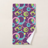 Ensemble de serviettes Funky Purple Circles (Serviette à main)