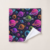 Ensemble de serviettes garçon planètes espace extr (Gant de toilette)
