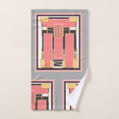 Ensemble De Serviettes Geo Du Milieu Du Siècle (Serviette à main)