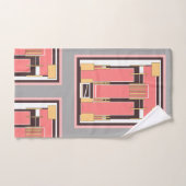 Ensemble De Serviettes Geo Du Milieu Du Siècle (Serviette à main)