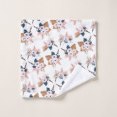 Ensemble de serviettes géométriques Boho en plumes (Gant de toilette)