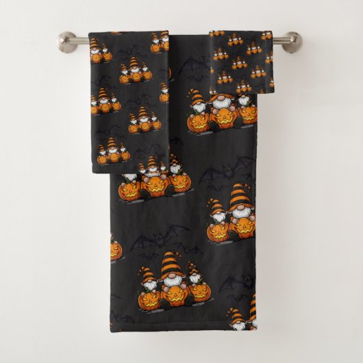 Ensemble de serviettes Gnome Halloween (En situation)