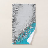 Ensemble de serviettes gris turquoise côtier (Serviette à main)