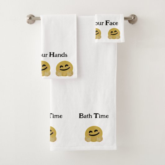 Ensemble de serviettes Hug Emoji (En situation)
