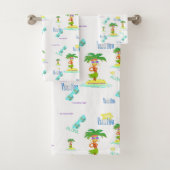 Ensemble de serviettes Hula Palm (motif de vacance (En situation)