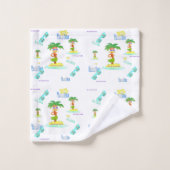 Ensemble de serviettes Hula Palm (motif de vacance (Gant de toilette)