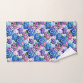 Ensemble de serviettes hydrangeas chic et diamants (Serviette à main)