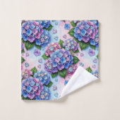 Ensemble de serviettes hydrangeas et diamants chic (Gant de toilette)