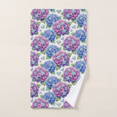 Ensemble de serviettes Hydrangeas et Diamants Chic (Serviette à main)