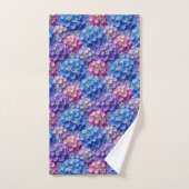Ensemble de serviettes hydrangeas et diamants chic (Serviette à main)