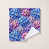 Ensemble de serviettes hydrangeas et diamants chic (Gant de toilette)