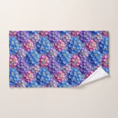 Ensemble de serviettes hydrangeas et diamants chic (Serviette à main)