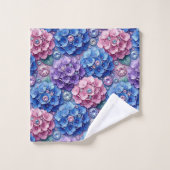 Ensemble de serviettes Hydrangeas et Diamants Chic (Gant de toilette)