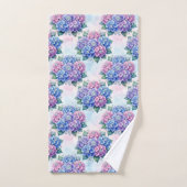 Ensemble de serviettes hydrangeas et diamants chic (Serviette à main)