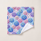Ensemble de serviettes hydrangeas et diamants chic (Gant de toilette)