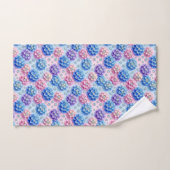 Ensemble de serviettes hydrangeas et diamants chic (Serviette à main)