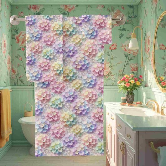 Ensemble de serviettes Hydrangeas et Diamants past