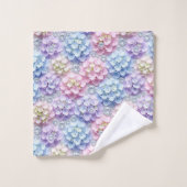 Ensemble de serviettes hydrangeas pastel et diaman (Gant de toilette)