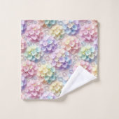 Ensemble de serviettes hydrangeas pastel et diaman (Gant de toilette)