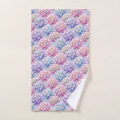 Ensemble de serviettes hydrangeas pastel et diaman (Serviette à main)