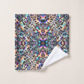 Ensemble de serviettes imprimé léopard des neiges (Gant de toilette)