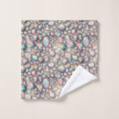 Ensemble de serviettes imprimé léopard des neiges (Gant de toilette)