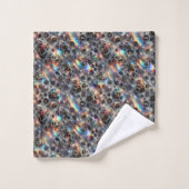 Ensemble de serviettes imprimé léopard des neiges (Gant de toilette)