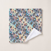 Ensemble de serviettes imprimé léopard des neiges (Gant de toilette)