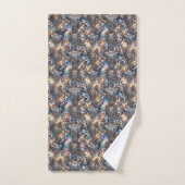 Ensemble de serviettes imprimé léopard des neiges (Serviette à main)