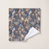 Ensemble de serviettes imprimé léopard des neiges (Gant de toilette)