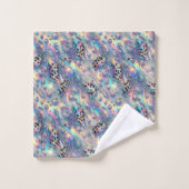 Ensemble de serviettes imprimé léopard des neiges (Gant de toilette)