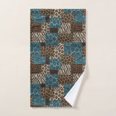 Ensemble de serviettes imprimées d'animaux africai (Serviette à main)