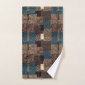 Ensemble de serviettes imprimées d'animaux africai (Serviette à main)