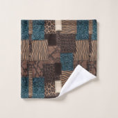 Ensemble de serviettes imprimées d'animaux africai (Gant de toilette)