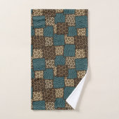 Ensemble de serviettes imprimées d'animaux africai (Serviette à main)