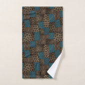 Ensemble de serviettes imprimées d'animaux africai (Serviette à main)