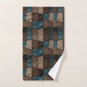 Ensemble de serviettes imprimées d'animaux africai (Serviette à main)