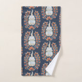 Ensemble de serviettes Indigo pour yoga Cat (Serviette à main)