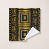 Ensemble de serviettes inspirées du style Bogolan (Gant de toilette)