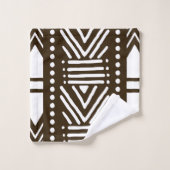 Ensemble de serviettes inspirées du style Bogolan  (Gant de toilette)