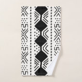 Ensemble de serviettes inspirées du style Bogolan (Serviette à main)