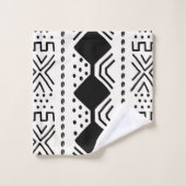 Ensemble de serviettes inspirées du style Bogolan (Gant de toilette)